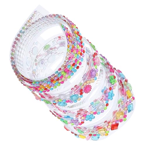 VILLFUL 4 Rollen Selbstklebendes Acryl Strassband Funkelnde Schmucksteine Dekoband für DIY Basteln Langlebig und Farbecht für Notizbücher Geschenkverpackungen Scrapbooking und VILLFUL 4 Rollen Selbstklebendes Acryl Strassband Funkelnde Schmucksteine Dekoband für DIY Basteln Langlebig und Farbecht für Notizbücher Geschenkverpackungen Scrapbooking und von VILLFUL