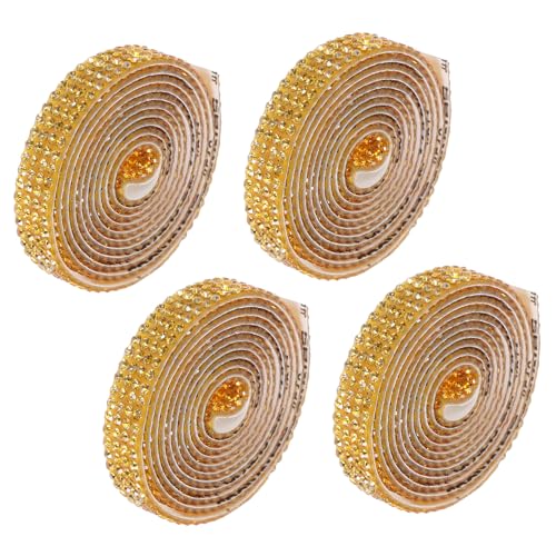 VILLFUL 4 Rollen Selbstklebendes Strassband Selbstklebende Streifen Strassbandbesatz Strassbänder Handwerk Strassband Strassstreifen Selbstklebend Strassnähte Strasssteine Golden VILLFUL 4 Rollen Selbstklebendes Strassband Selbstklebende Streifen Strassbandbesatz Strassbänder Handwerk Strassband Strassstreifen Selbstklebend Strassnähte Strasssteine Golden von VILLFUL