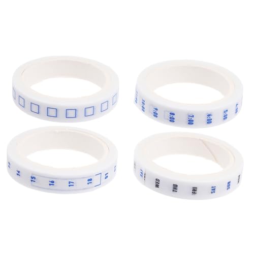 VILLFUL 4 Rollen Washi Tape Büro Journal Zeitmanagement Klebeband für Planung Dekorative Scrapbooking und Effektive Organisation von Terminen und Fristen von VILLFUL