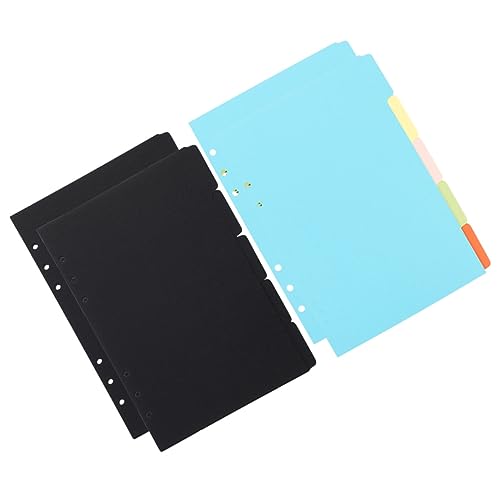 VILLFUL 4 Sets A6 Index Etikettenpunkte, Papier Binder Registerkarten, Buchmarker, Gelochte Binder Teiler, Loseblatt Seitenmarker, Notizblock Teiler, Notizbuch Register Teiler, Index von VILLFUL