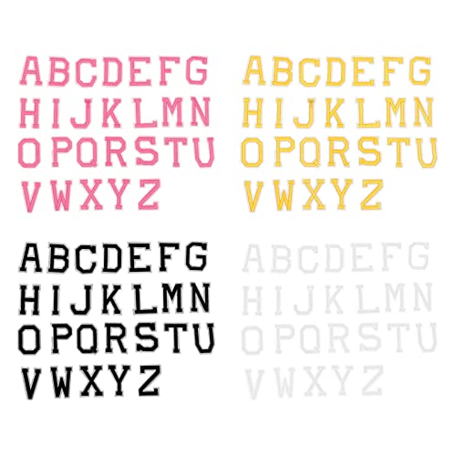 VILLFUL 4 Sätze Mit Gestickten Buchstaben-flicken Zum Aufbügeln Alphabet-applikationen Zum Aufnähen Dekorative Flicken Für Kleidung Und Taschen VILLFUL 4 Sätze Mit Gestickten Buchstaben-flicken Zum Aufbügeln Alphabet-applikationen Zum Aufnähen Dekorative Flicken Für Kleidung Und Taschen von VILLFUL