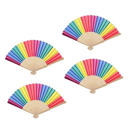 VILLFUL 4 Stück Bunte Klappfächer aus Retro Design für Fotorequisiten Leicht zu Transportieren Accessoires für Partys und Aufführungen VILLFUL 4 Stück Bunte Klappfächer aus Retro Design für Fotorequisiten Leicht zu Transportieren Accessoires für Partys und Aufführungen von VILLFUL