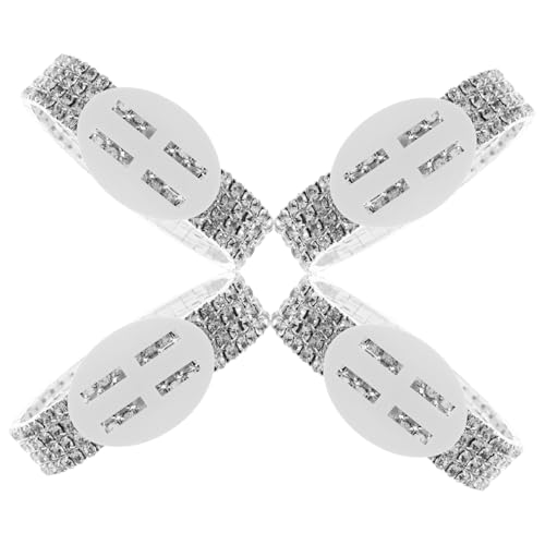 VILLFUL 4 Stück Elastische Handgelenk Corsage Armband mit Strass für Hochzeiten Abschlussfeiern und Jubiläen Diy Blumenarmband für Stilvolle Anlässe von VILLFUL