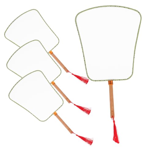 VILLFUL 4 Stück Faltbarer Chinesischer Fächer, Dekorativer Tragbarer, Blanker, Runder Handfächer Aus Seide – Diy-stickerei, Malen, Schreiben, Handarbeiten, Sommerbasteln Für Kinder VILLFUL 4 Stück Faltbarer Chinesischer Fächer, Dekorativer Tragbarer, Blanker, Runder Handfächer Aus Seide – Diy-stickerei, Malen, Schreiben, Handarbeiten, Sommerbasteln Für Kinder von VILLFUL