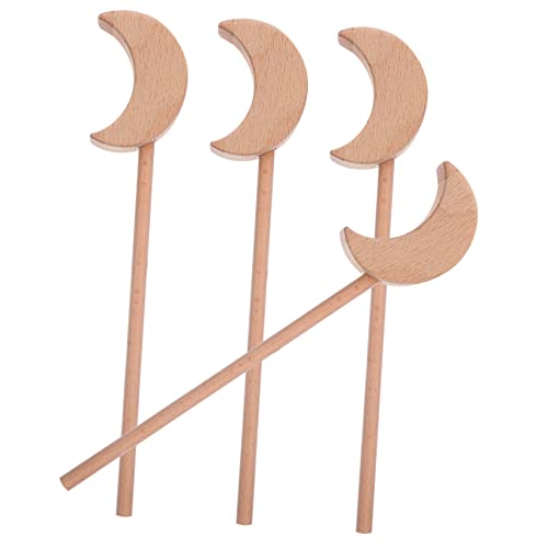 VILLFUL 4 Stück Holz Feenstäbe Leere Feenstab Zubehör Für Kinder Dekorative Feenstäbe Zum Selbermachen Unfertige Feenstäbe Aus Holz von VILLFUL