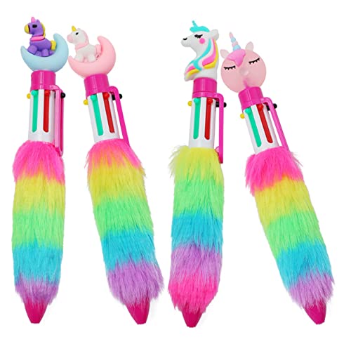 VILLFUL 4 Stück Kunterbunte Einhorn Kugelschreiber im Plüsch Ballpoint Pens für Praktische und Kreative Schreibwaren für Schule und Freizeit für Scrapbooking und Malen VILLFUL 4 Stück Kunterbunte Einhorn Kugelschreiber im Plüsch Ballpoint Pens für Praktische und Kreative Schreibwaren für Schule und Freizeit für Scrapbooking und Malen von VILLFUL
