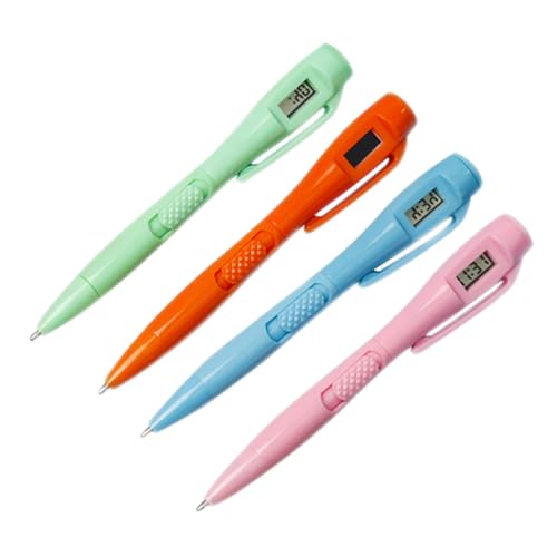 VILLFUL 4 Stück Multifunktionale Kugelschreiber mit Integrierter Uhr LCD Display Einstellbarer und Datumsanzeige Glatte Schreibfunktion für Schule Büro und Haushalt VILLFUL 4 Stück Multifunktionale Kugelschreiber mit Integrierter Uhr LCD Display Einstellbarer und Datumsanzeige Glatte Schreibfunktion für Schule Büro und Haushalt von VILLFUL