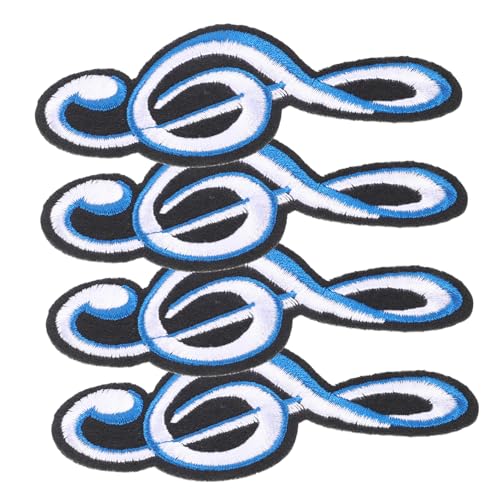 VILLFUL 4 Stück Musiknoten Bügelflicken für Kleidung Cartoon Stoffpatches zum Aufbügeln Langlebige DIY Applikationen für Jacken Hemden und Kinderbekleidung zum Reparieren und Verzieren VILLFUL 4 Stück Musiknoten Bügelflicken für Kleidung Cartoon Stoffpatches zum Aufbügeln Langlebige DIY Applikationen für Jacken Hemden und Kinderbekleidung zum Reparieren und Verzieren von VILLFUL