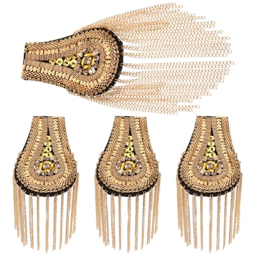 VILLFUL 4 Stück Quastenkette Epaulette Quaste Gliederkette Epauletten Quaste Schulterabzeichen Damen Epauletten Quaste Epauletten Schulteranzug Epauletten Schulterschmuck Baumelnde Kette VILLFUL 4 Stück Quastenkette Epaulette Quaste Gliederkette Epauletten Quaste Schulterabzeichen Damen Epauletten Quaste Epauletten Schulteranzug Epauletten Schulterschmuck Baumelnde Kette von VILLFUL