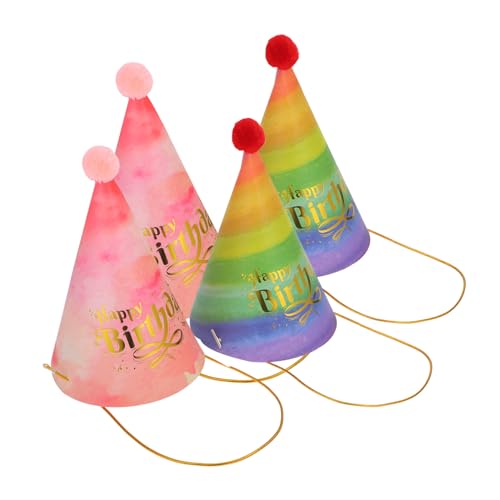 VILLFUL 4 Stück Regenbogen Papierhüte Für Geburtstagspartys, Kegelhüte, Geburtstagsdekoration, Kappe, Partyhüte, Geburtstagskegelhüte, Geburtstagshut, Dekorative Geburtstagskegelhüte, VILLFUL 4 Stück Regenbogen Papierhüte Für Geburtstagspartys, Kegelhüte, Geburtstagsdekoration, Kappe, Partyhüte, Geburtstagskegelhüte, Geburtstagshut, Dekorative Geburtstagskegelhüte, von VILLFUL