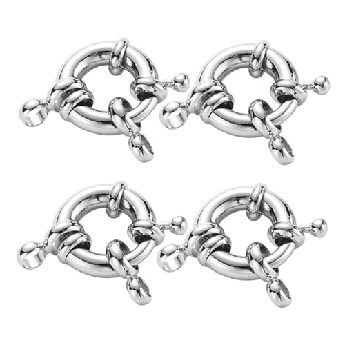 VILLFUL 4 Stück Schmuckzubehör runde Verbindungsringe Schmuckverschlüsse und Schließungen Ringschnalle handgefertigte Armbänder Schnallen Schließe Halskette Schnallen Kupfer Silber VILLFUL 4 Stück Schmuckzubehör runde Verbindungsringe Schmuckverschlüsse und Schließungen Ringschnalle handgefertigte Armbänder Schnallen Schließe Halskette Schnallen Kupfer Silber von VILLFUL