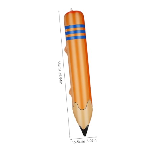 VILLFUL 4 Stück Teiliges Aufblasbares Riesen bleistift Sicherem PVC Leuchtend Orange Vielseitige Dekoration für Klassenzimmer und Schulanfang Platzsparend und Zufällige Zufällige Farbe von VILLFUL