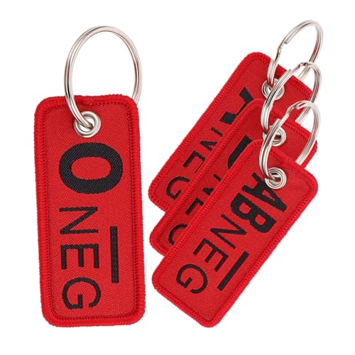 VILLFUL 4 Stück Teiliges Bluttyp Schlüsselanhänger Ab Charme Lanyard für Ärzte Dunkelrot Medizinische Dekoration Strapazierfähiges Design Individuell und VILLFUL 4 Stück Teiliges Bluttyp Schlüsselanhänger Ab Charme Lanyard für Ärzte Dunkelrot Medizinische Dekoration Strapazierfähiges Design Individuell und von VILLFUL