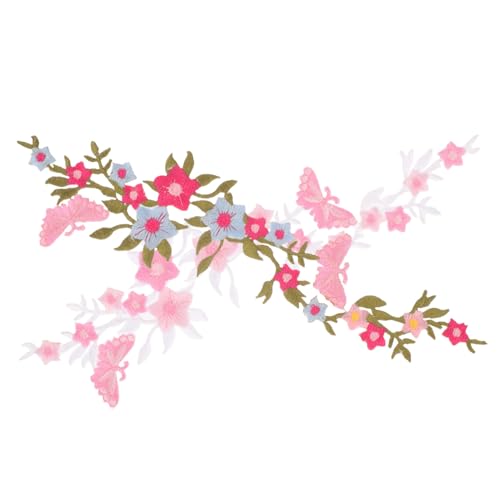 VILLFUL 4 Stück Teiliges Bügelaufnäher Blumenmotiv Bestickte Patches für Kleidung und Rucksäcke Weich und Angenehm zur Reparatur von Löchern und Stilvollen Dekorationen von VILLFUL
