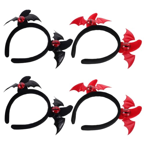 VILLFUL 4 Stück Teiliges Halloween Haarreif Dämonischen Hörnern Leichtes Ergonomisches Cosplay Accessoire für Frauen und Mädchen Komfortabler Kopfschmuck für Party und Kostümfest von VILLFUL