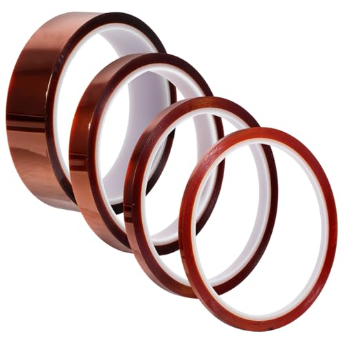 VILLFUL 4 Stück Teiliges Hitzebeständiges Klebeband mit Silikonbeschichtetem Temperaturbeständigem Isolierband für Maskierung Löten Elektronik und Hochtemperaturanwendungen VILLFUL 4 Stück Teiliges Hitzebeständiges Klebeband mit Silikonbeschichtetem Temperaturbeständigem Isolierband für Maskierung Löten Elektronik und Hochtemperaturanwendungen von VILLFUL