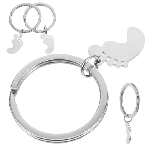 VILLFUL 4 Stück Teiliges Metall Schlüsselanhänger Fußabdruck Anhänger Langlebig Rostfrei Kompakt Shower Tischdeko Geschenkidee für Taufe Geburtstag Party VILLFUL 4 Stück Teiliges Metall Schlüsselanhänger Fußabdruck Anhänger Langlebig Rostfrei Kompakt Shower Tischdeko Geschenkidee für Taufe Geburtstag Party von VILLFUL