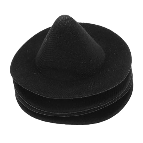 VILLFUL 4 Stück Teiliges Mini Hexenhüte Schwarz für Halloween DIY Bastelprojekte Vielseitige Dekoration für Puppenhäuser Weinflaschen Kuchen und Partyaccessoires Langlebig und Einfach zu von VILLFUL