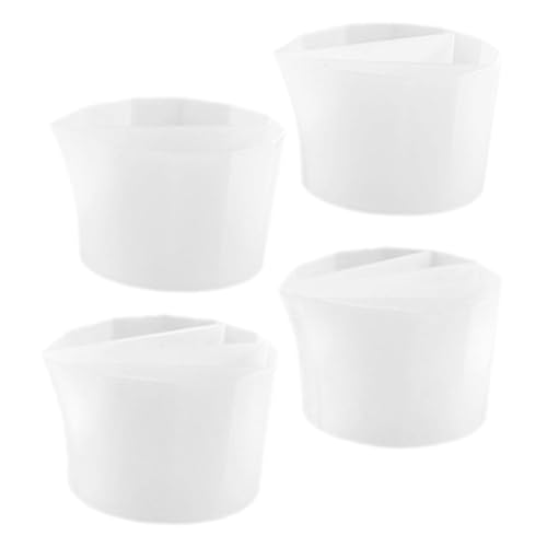 VILLFUL 4 Stück Teiliges Set Silikon Mischbecher für Epoxidharz Farbverlauf Tassen mit Trennwänden für Fluid Painting und DIY Schmuckherstellung von VILLFUL