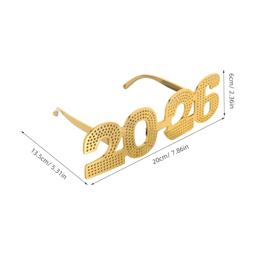 VILLFUL 4 Stück Teiliges Silvesterbrillen aus Lustige Neujahrs Partybrillen in Schwarz Gold und Silber Leichte Fotorequisiten für Familienfeiern und Neujahrsfest VILLFUL 4 Stück Teiliges Silvesterbrillen aus Lustige Neujahrs Partybrillen in Schwarz Gold und Silber Leichte Fotorequisiten für Familienfeiern und Neujahrsfest von VILLFUL
