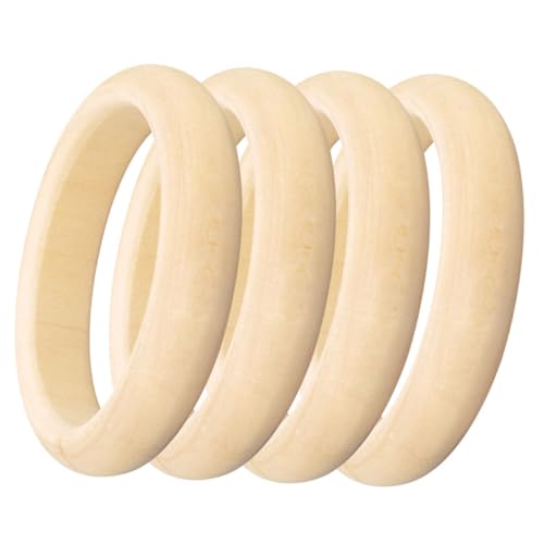 VILLFUL 4 Stück Teiliges Unbemalter Holzarmbänder für Glatte Leichte Holzringe zum Basteln DIY Holzschmuck Zubehör für Kreative Handwerksprojekte und Geschenkideen VILLFUL 4 Stück Teiliges Unbemalter Holzarmbänder für Glatte Leichte Holzringe zum Basteln DIY Holzschmuck Zubehör für Kreative Handwerksprojekte und Geschenkideen von VILLFUL