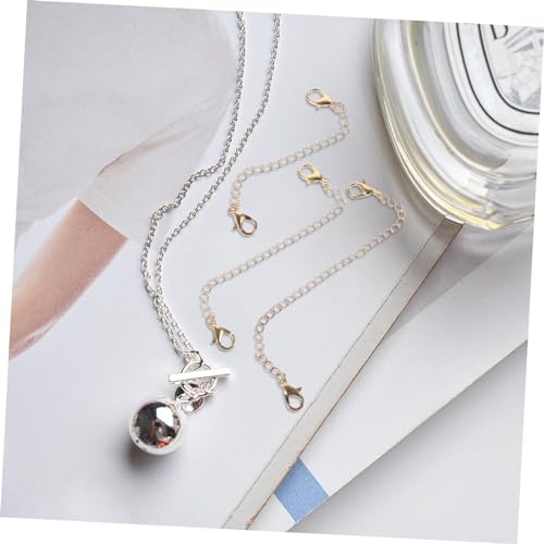 VILLFUL 4 Stück Teiliges Verlängerungsketten mit Karabinerverschluss Lange Schmuckverlängerungen für DIY Halsketten Armbandverlängerer Schmuckzubehör für Individuellen Stil von VILLFUL