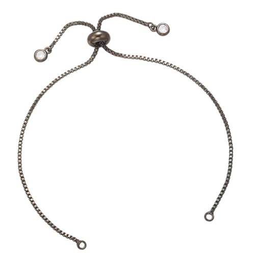 VILLFUL 4 Stück Teiliges Verstellbares Armband Messing Halbgefertigte Schmuckzubehör für Damen DIY Langlebig Farbbeständig in Gold Weißgold Roségold Schwarz Individuell Anpassbar von VILLFUL