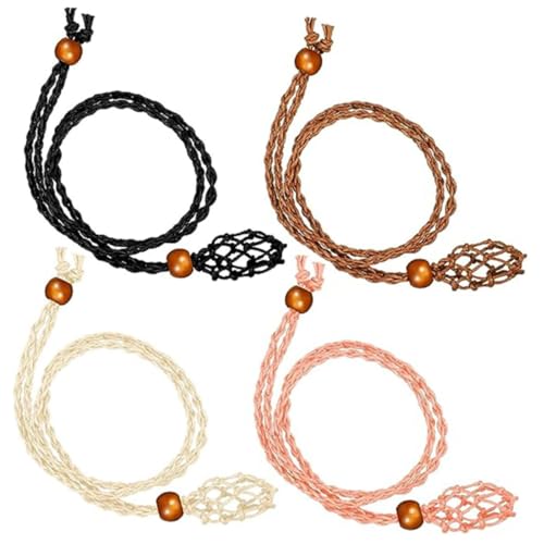 VILLFUL 4 Stück Teiliges Verstellbares Halsketten Handgewebtem Kristallhalter und Dekorativem Anhänger Verstellbare Schnur für Individuelle Eleganter Schmuck für Damen VILLFUL 4 Stück Teiliges Verstellbares Halsketten Handgewebtem Kristallhalter und Dekorativem Anhänger Verstellbare Schnur für Individuelle Eleganter Schmuck für Damen von VILLFUL