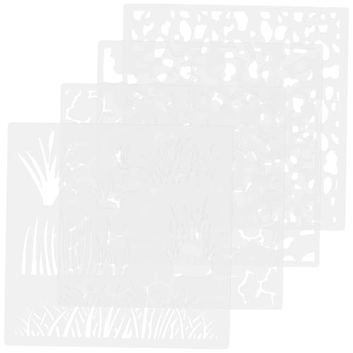 VILLFUL 4 Stück Teiliges Wandmalerei Schablonen aus Flexiblem Pet Wiederverwendbare Malvorlagen für DIY Kunst Muster Wandstencils zum Streichen und Dekorativen Basteln von VILLFUL