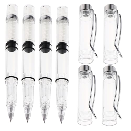 VILLFUL 4 Stück Transparente Füllfederhalter Piston Füller für Schreibübungen und Kalligraphie für Schule und Büro und Kreative Projekte VILLFUL 4 Stück Transparente Füllfederhalter Piston Füller für Schreibübungen und Kalligraphie für Schule und Büro und Kreative Projekte von VILLFUL