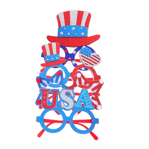 VILLFUL 4 Stück Unabhängigkeitstagbrille Unabhängigkeitskostüm Schöne Partybrille US-Zubehör amerikanische Brille patriotische Partyhüte Zubehör für den Tag der Unabhängigkeit Plastik VILLFUL 4 Stück Unabhängigkeitstagbrille Unabhängigkeitskostüm Schöne Partybrille US-Zubehör amerikanische Brille patriotische Partyhüte Zubehör für den Tag der Unabhängigkeit Plastik von VILLFUL