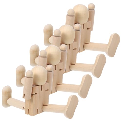 VILLFUL 4 Stück Unbemalte Bewegliche Holzroboter zum Bemalen Große Gelenkige Diy-holzfiguren für Sichere Bastelmaterialien für Kindergarten Malen Dekoration und Spielspaß VILLFUL 4 Stück Unbemalte Bewegliche Holzroboter zum Bemalen Große Gelenkige Diy-holzfiguren für Sichere Bastelmaterialien für Kindergarten Malen Dekoration und Spielspaß von VILLFUL