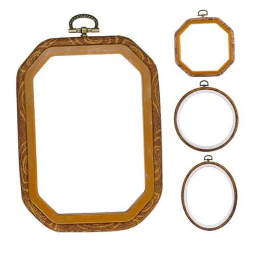 VILLFUL 4 Stücke Imitierter Holzstickrahmen Set Rund Oval Rechteck und Achtkant für Diy Sticken Handwerk und Dekoration VILLFUL 4 Stücke Imitierter Holzstickrahmen Set Rund Oval Rechteck und Achtkant für Diy Sticken Handwerk und Dekoration von VILLFUL