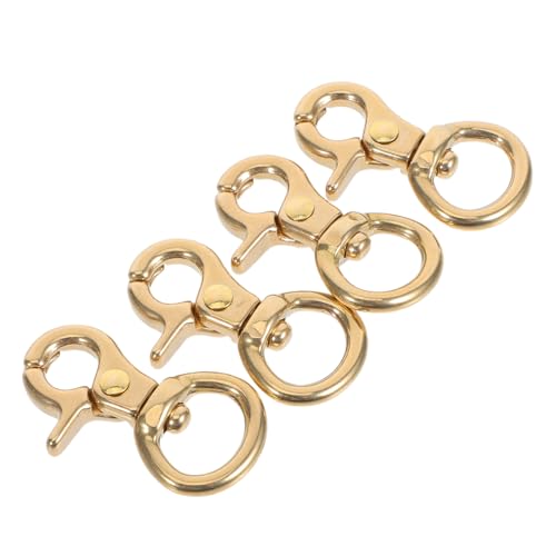 VILLFUL 4 Stücke Teiliges Metall Drehwirbel-schnapphaken aus Messing Japanischer Stil Lobster Karabiner für Schlüsselanhänger Taschen DIY Lederwaren Robust und Flexibel Drehbar VILLFUL 4 Stücke Teiliges Metall Drehwirbel-schnapphaken aus Messing Japanischer Stil Lobster Karabiner für Schlüsselanhänger Taschen DIY Lederwaren Robust und Flexibel Drehbar von VILLFUL