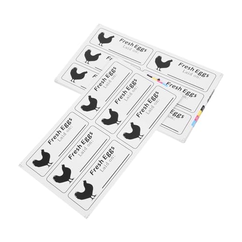 VILLFUL 40 Blatt Eierdatumsetiketten, Etiketten Für Frische Eier, Etiketten Für Frische Eier Vom Bauernhof, Aufkleber Zur Eierpflege, Eierproduktdaten, Eierproduktdatumsaufkleber, von VILLFUL
