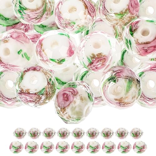 VILLFUL 40 Stück Blumen Glasperlen, DIY Schmuckperlen, Abstandsperlen, Azursteinperlen Zum Basteln, Perlen Mit Großem Loch, Schmuckherstellung, Perlen, Armbänder, DIY Perlen, Azurstein, VILLFUL 40 Stück Blumen Glasperlen, DIY Schmuckperlen, Abstandsperlen, Azursteinperlen Zum Basteln, Perlen Mit Großem Loch, Schmuckherstellung, Perlen, Armbänder, DIY Perlen, Azurstein, von VILLFUL