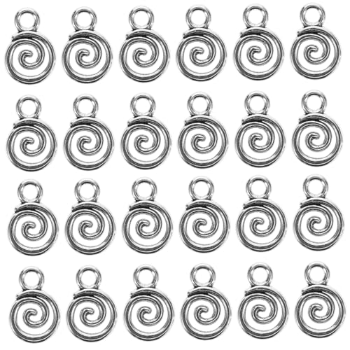 VILLFUL 40 Stück Spiral Anhänger für Diy Armbänder und Ohrringe Antik Silber Schmuckzubehör für Kreative Projekte und Bastelarbeiten VILLFUL 40 Stück Spiral Anhänger für Diy Armbänder und Ohrringe Antik Silber Schmuckzubehör für Kreative Projekte und Bastelarbeiten von VILLFUL