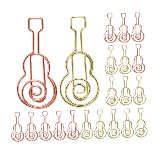 VILLFUL 40 Stück Teiliges Gitarrenförmige Büroklammern Metall Kleine Binder Clips Dekorative Seitenmarkierer für Büro Schule Zuhause Kreative Organisation VILLFUL 40 Stück Teiliges Gitarrenförmige Büroklammern Metall Kleine Binder Clips Dekorative Seitenmarkierer für Büro Schule Zuhause Kreative Organisation von VILLFUL