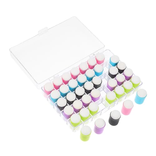 VILLFUL 40 Stück Teiliges Schwammstempel für Bastelwerkzeuge Stempeln DIY Fingerfarben für Projekte für Kartenherstellung und Handarbeit von VILLFUL