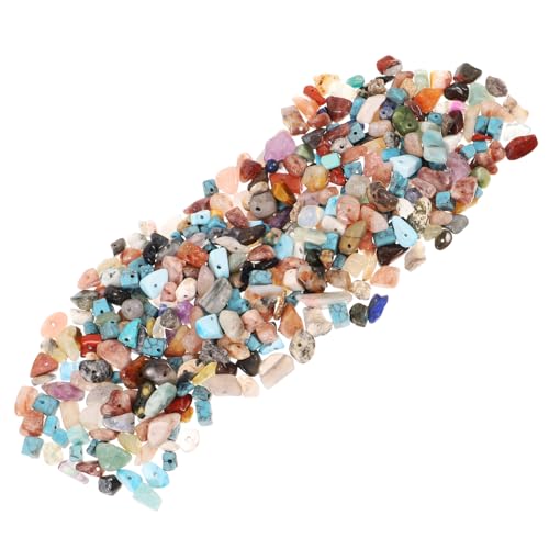 VILLFUL 400 Stück Bunte Natursteinperlen Kleine Spacer Perlen für Armbänder und Schmuckherstellung Kristallperlen Material für DIY Projekte von VILLFUL
