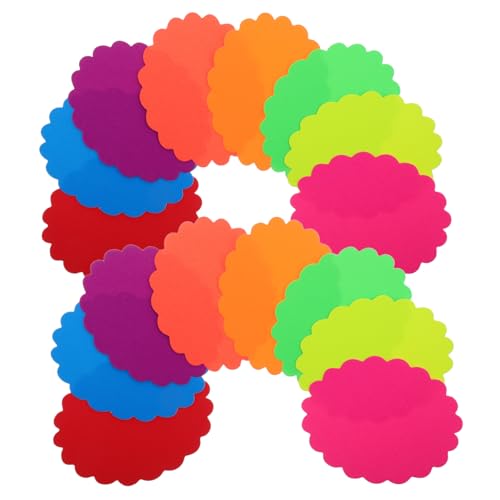 VILLFUL 400 Stück Fluoreszierende Preisschilder für Einzelhandel und Märkte Handbeschreibbare Etiketten mit Auffälligem Burst Design für Klare Sichtbarkeit und Kundenansprache von VILLFUL