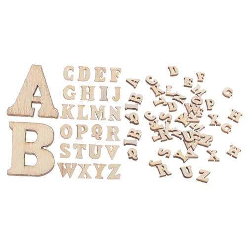 VILLFUL 400 Stück Buchstabenornamente Aus Holz Bastelbuchstaben Für Wanddekoration Raumdekor von VILLFUL