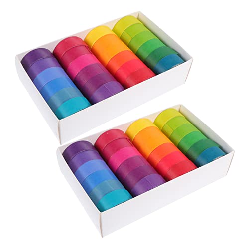 VILLFUL 48 Rollen Washi Klebebänder in Volltonfarbe Selbstklebend 15mm Vielseitig Einsetzbare Geschenkverpackungsbänder für Scrapbooking Selbstgemacht Dekoration und Handwerksprojekte von VILLFUL