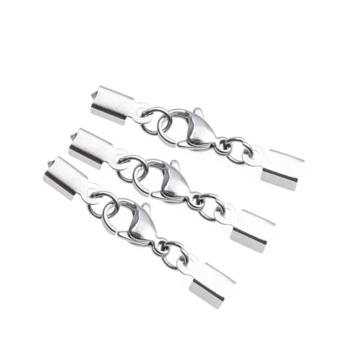 VILLFUL 48 Stück Teiliges Edelstahl Lobster Verschluss mit Robusten Karabinerverschlüssen für Halsketten und Armbänder Einfach zu Bedienen Sicherer Schmuckverschluss für DIY von VILLFUL