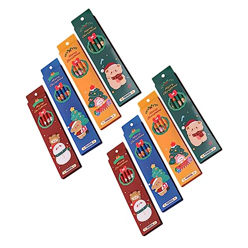 VILLFUL 48 Stück Weihnachtsbleistifte für Bunte Schreib und Zeichnungsstifte im Weihnachtsdesign für Schulprojekte und Kreative Aktivitäten mit Radiergummi von VILLFUL