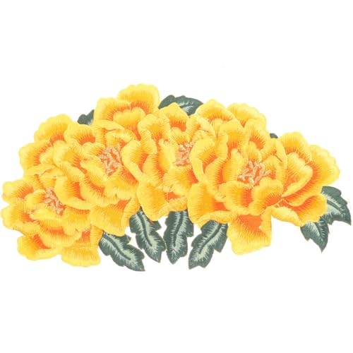 VILLFUL 4Stücke Blumenstickerei Patches DIY Kleidung Applikationen zum Aufnähen oder Bügeln Dekorative Flicken für Jeans Taschen Hüte und Kunstprojekte Langlebig und Sicher von VILLFUL