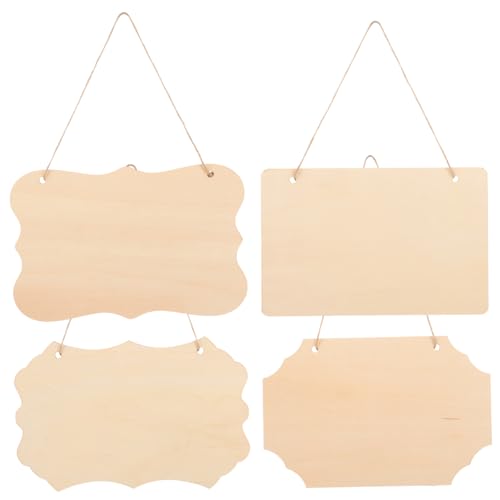 VILLFUL 4Stücke DIY Holzschild für Kreative Bastelprojekte Unbeschichtet zum Aufhängen für Hochzeiten und Feste Glatte Oberfläche für Einfache Beschriftung und Dekoration VILLFUL 4Stücke DIY Holzschild für Kreative Bastelprojekte Unbeschichtet zum Aufhängen für Hochzeiten und Feste Glatte Oberfläche für Einfache Beschriftung und Dekoration von VILLFUL