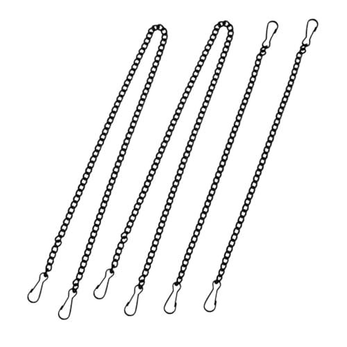 VILLFUL 4Stücke Schwarze Hängekette und Strapazierfähige Wandbehangstreifen zum Aufhängen von Bildern und Vogelhäuschen Dekorative Metallketten von VILLFUL