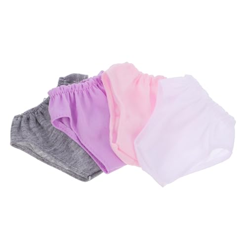 VILLFUL 4stücke Kleidung Für Babypuppen Windel-unterwäsche-Set Passend Für Kleine Puppen Puppenunterwäsche Puppenhöschen Puppenzubehör von VILLFUL