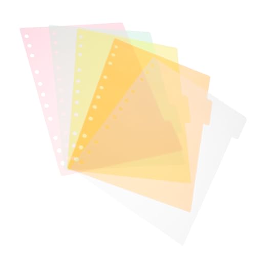 VILLFUL 5 Blatt Klassifizierungs Trennwand, Ordner Trennwände, Kunststoff Trennwände, Notizblock Marker, Trennwände Für Ordner, Büro Seitenmarkierungen, Ordner Registerkarten, Trennwände von VILLFUL